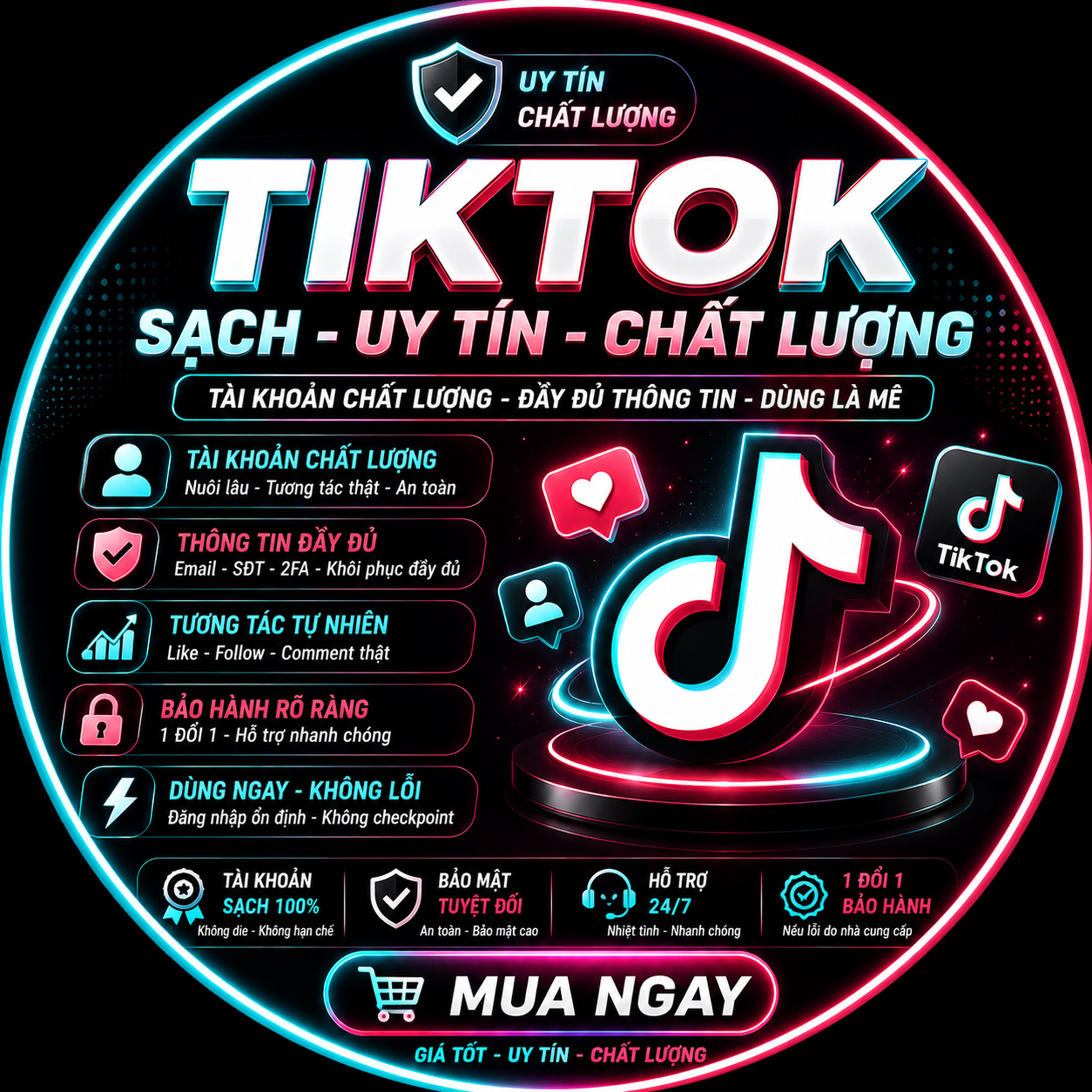 Tiktok Mở Live, Giỏ Hàng, PK, Affiliate, Studio