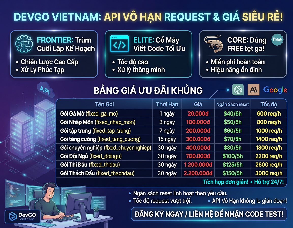 API Vô hạn request cho Codex, Claude, OpenClaw, Hermes Agent, Cursor, Kilo. Coding và nuôi tôm không giới hạn. Dễ setup dễ bảo trì và dễ hiểu.