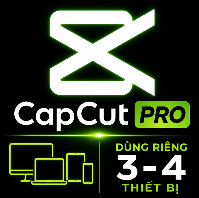 Tài Khoản Capcut Pro Dùng Riêng 3-4 Thiết Bị Giá Rẻ Dùng Full Tính Năng