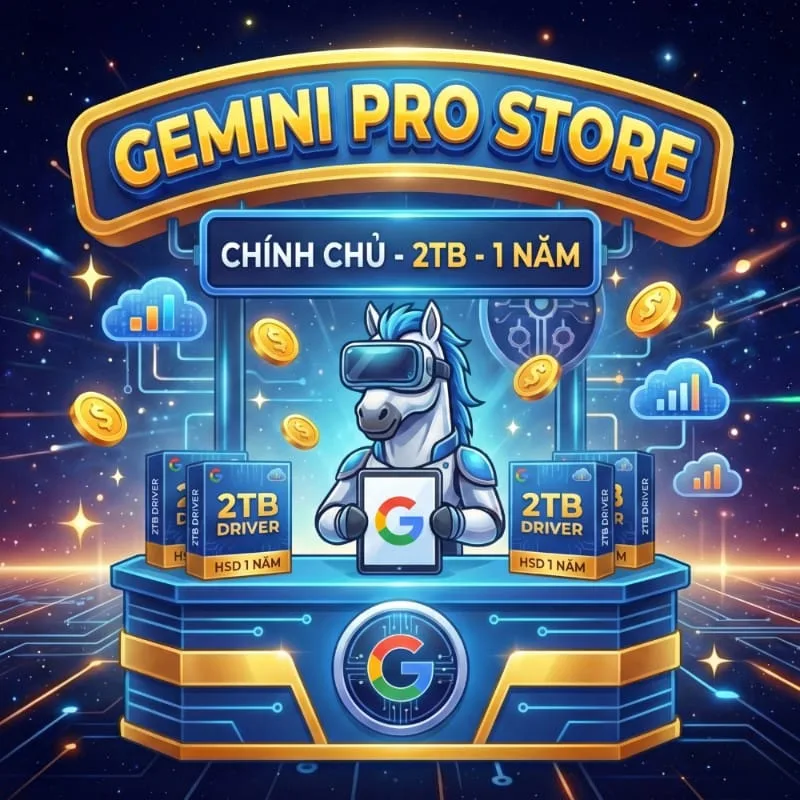 [NÂNG CẤP CHÍNH CHỦ] GEMINI PRO + 2TB GOOGLE DRIVER GIÁ RẺ 1 NĂM - GIÁ RẺ NHẤT SÀN