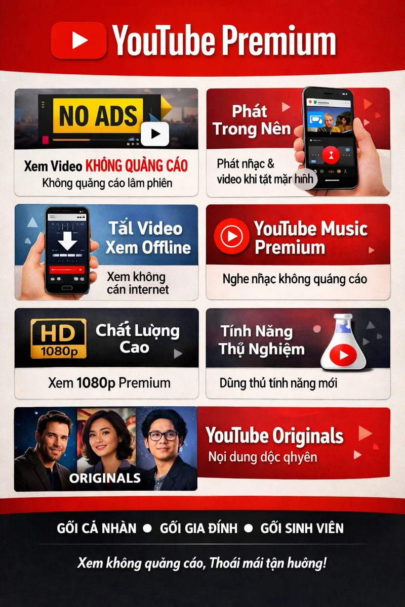 Slot youtube prenium add fam chính chủ
