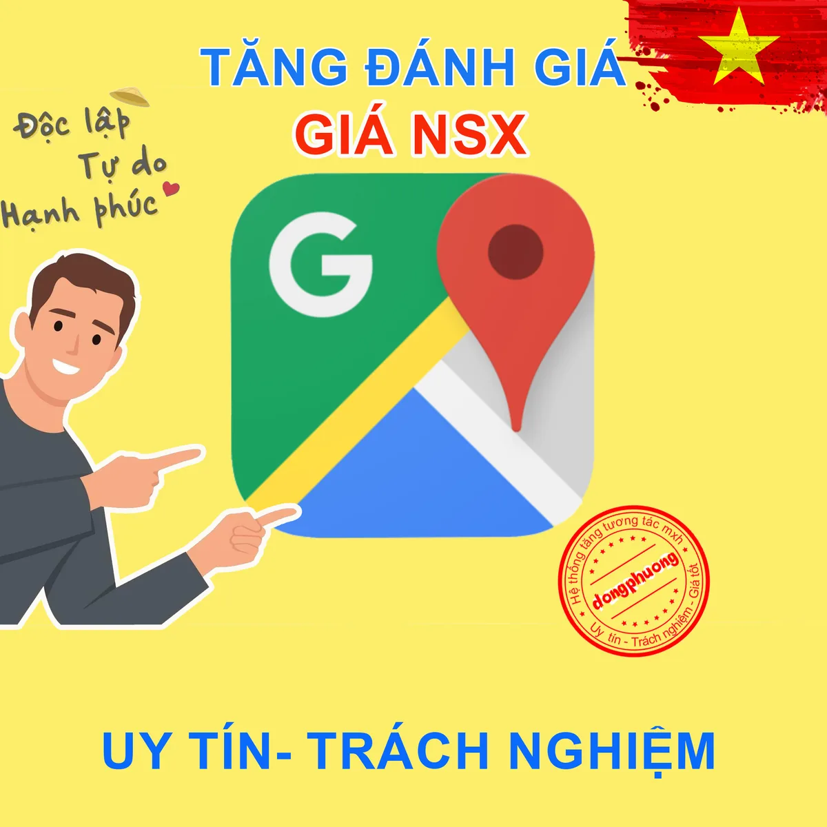 TĂNG ĐÁNH GIÁ  GOOGLE MAP  XỊN– GIÁ NSX
