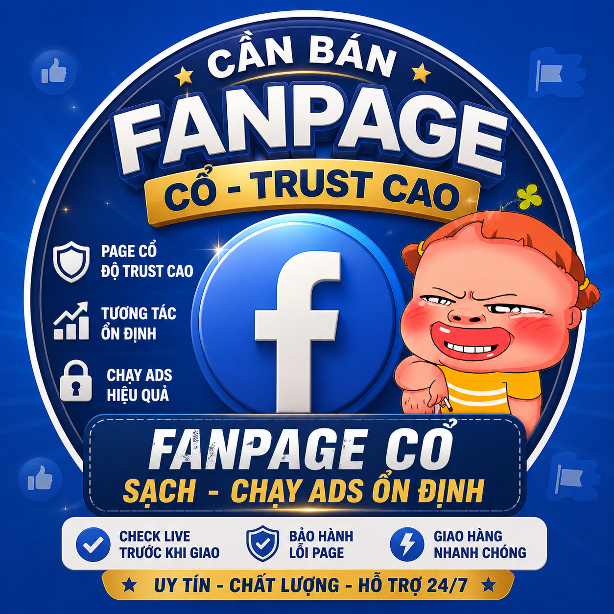 Fanpage Facebook | Page Cổ – Tương Tác Tốt – Chạy Ads Ổn