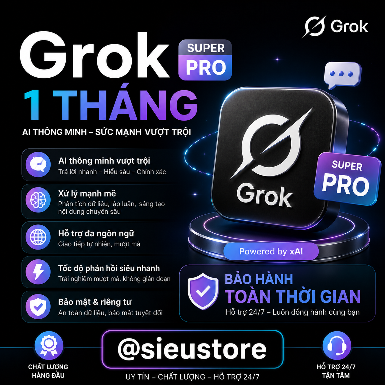 Grok Super 1 Tháng | BHF