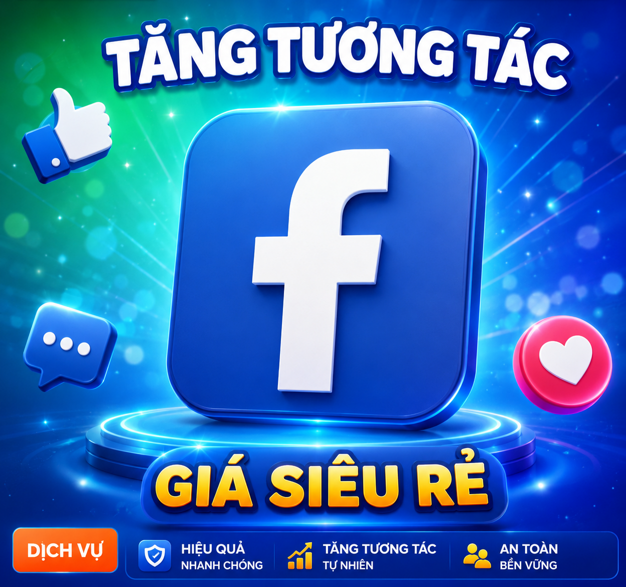 TĂNG TƯƠNG TÁC FB - NHANH - RẺ - UY TÍN - ỔN ĐỊNH