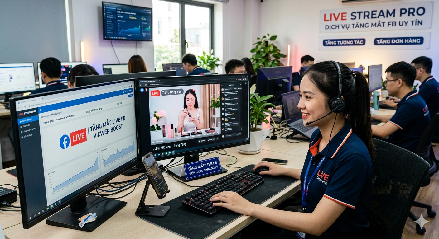 Tăng mắt live Facebook