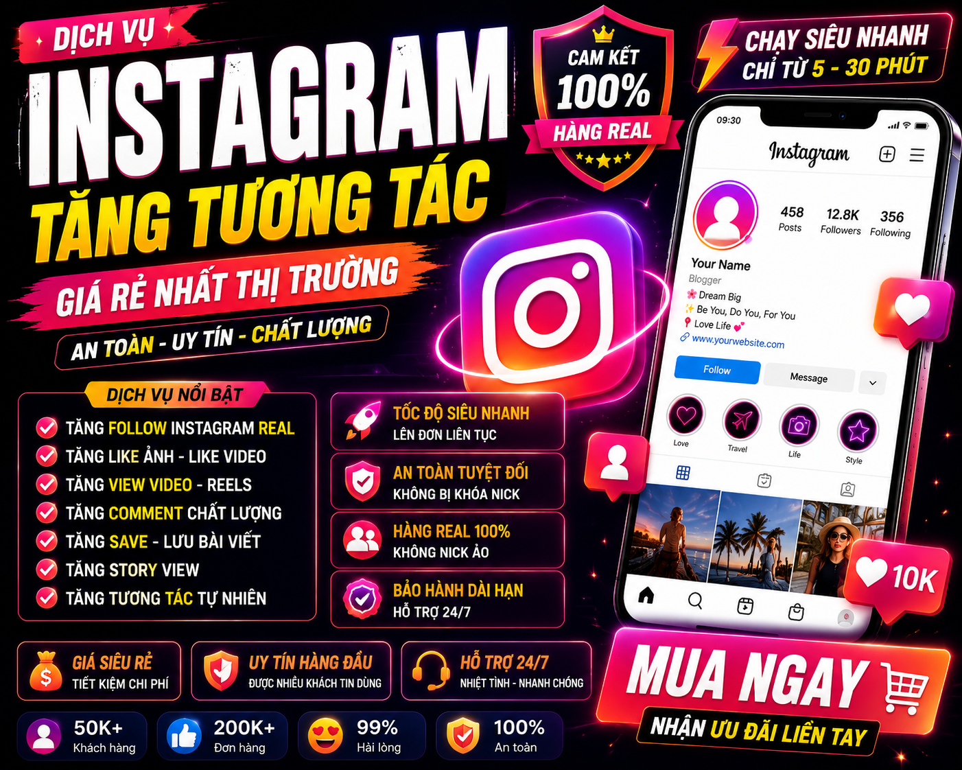 DỊCH VỤ INSTAGRAM GIÁ SIÊU RẺ