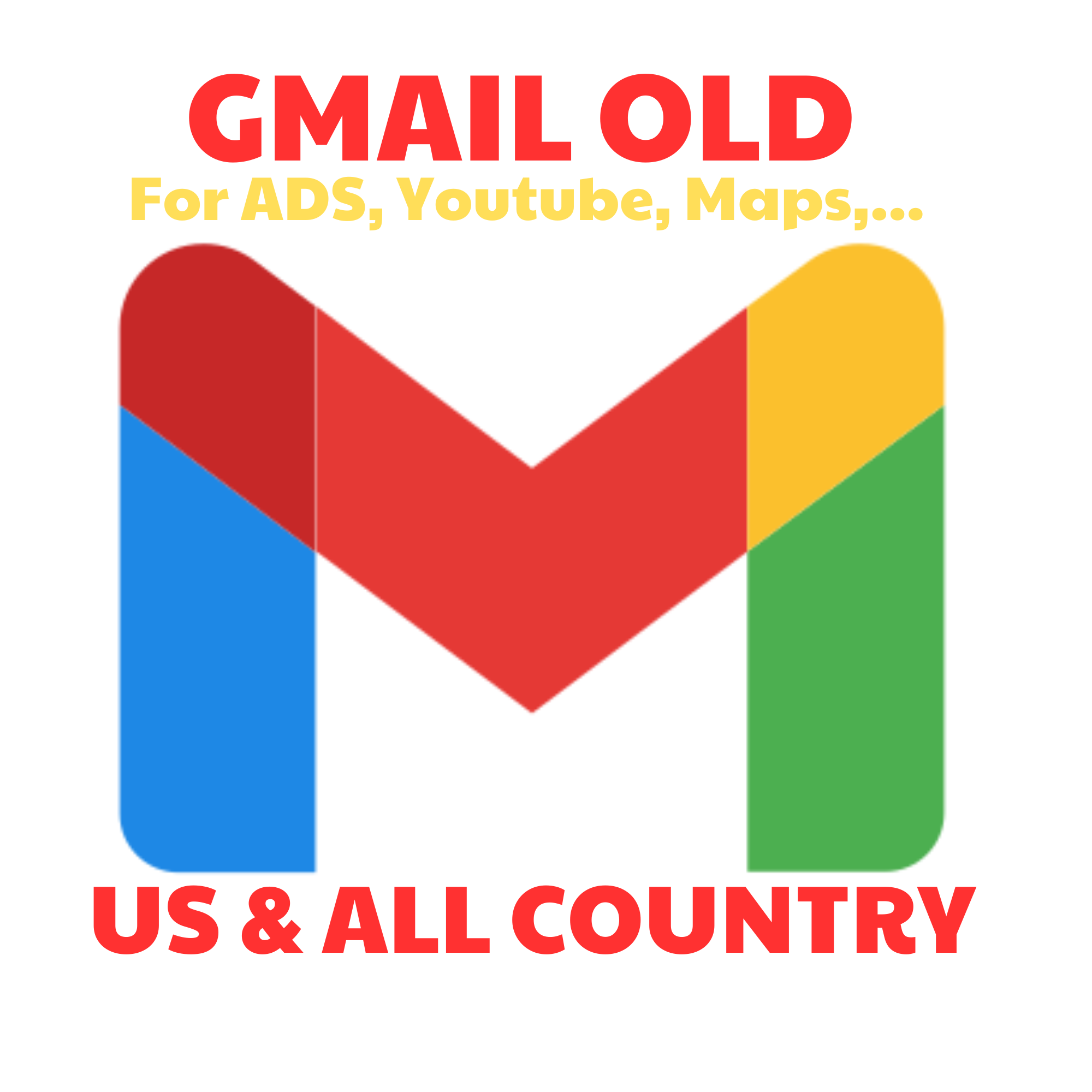Gmail OLD 2006 - 2019 Random Ip, 2006 - 2018 Random Ip, Gmail GOOD 2023 - 2024 random ip, no used, this type good,
