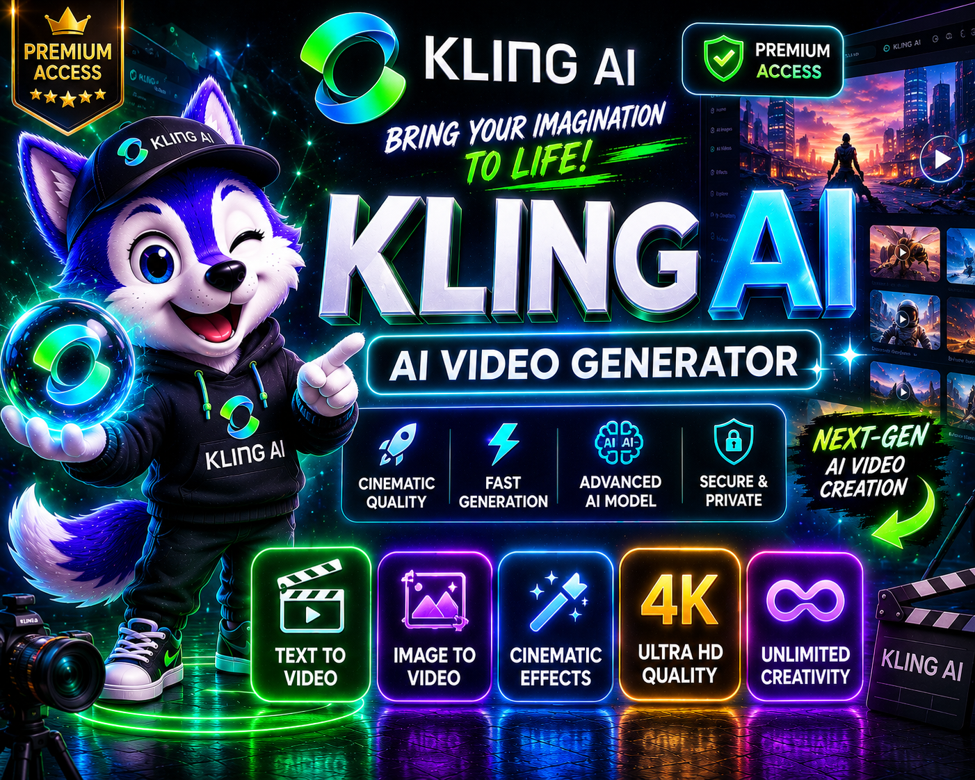 Tài Khoản Kling AI X ROBONEO X FOTOR AI