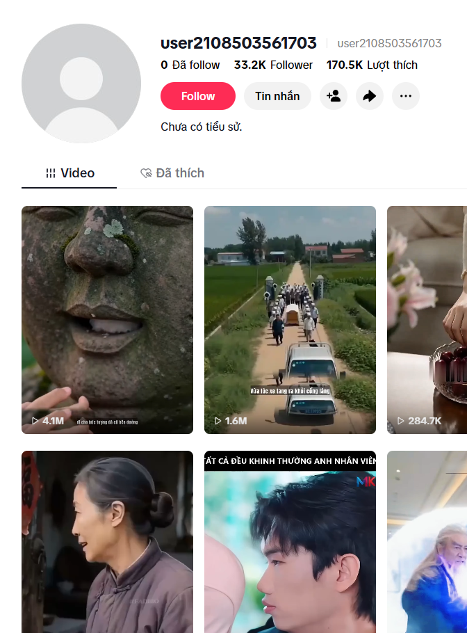 KÊNH TIKTOK 10K ĐẾN 100K FOLLOW THẬT TIM CAO - ĐÃ MỞ SHOP FULL CHỨC NĂNG - LÀM AFF - CÓ ID CHO MỌI NGƯỜI CHECK